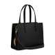 Carter Pebbled Leather Tote Bag Shopping Bag Handbag Large Size Women S Black