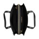 Carter Pebbled Leather Tote Bag Shopping Bag Handbag Large Size Women S Black