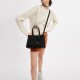 Carter Pebbled Leather Tote Bag Shopping Bag Handbag Large Size Women S Black