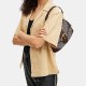 Soho Fabric With Leather Crescent Bag Shoulder Bag Regular Women S Oak Gray
