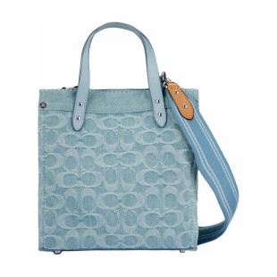 Field Fabric Tote Bag Shopping Bag Shoulder Bag Crossbody Bag Handbag Small Size Women S Blue