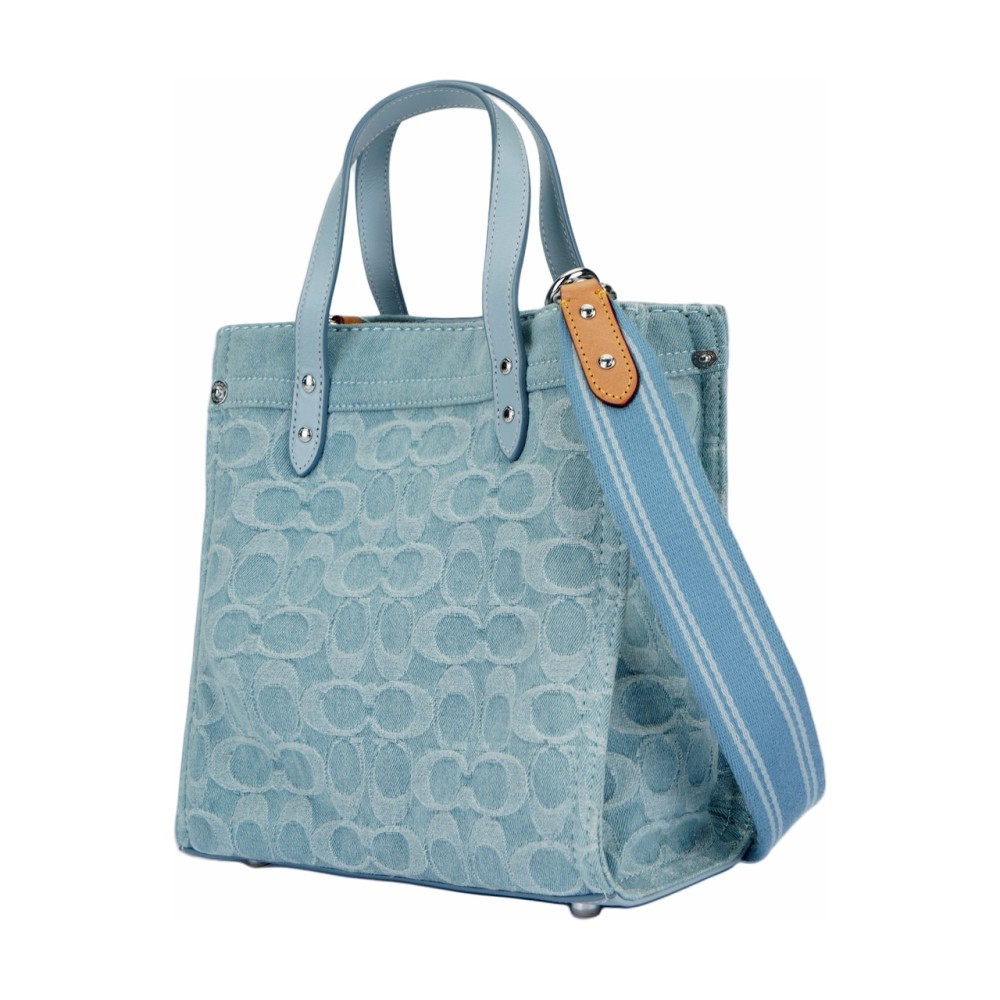 Field Fabric Tote Bag Shopping Bag Shoulder Bag Crossbody Bag Handbag Small Size Women S Blue