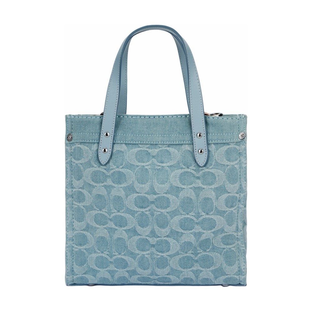 Field Fabric Tote Bag Shopping Bag Shoulder Bag Crossbody Bag Handbag Small Size Women S Blue