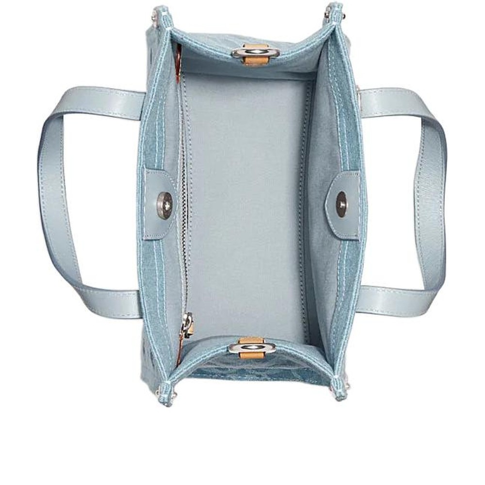 Field Fabric Tote Bag Shopping Bag Shoulder Bag Crossbody Bag Handbag Small Size Women S Blue