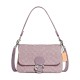 Tabby Denim With Leather Messenger Bag Crossbody Bag Shoulder Bag Women S Pink