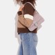 Tabby Denim With Leather Messenger Bag Crossbody Bag Shoulder Bag Women S Pink