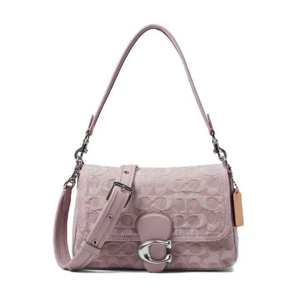 Tabby Denim With Leather Messenger Bag Crossbody Bag Shoulder Bag Women S Pink