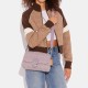 Tabby Denim With Leather Messenger Bag Crossbody Bag Shoulder Bag Women S Pink
