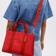 Smith Pebbled Leather Tote Bag Shopping Bag Shoulder Bag Handbag Tubas Women S Miami Red
