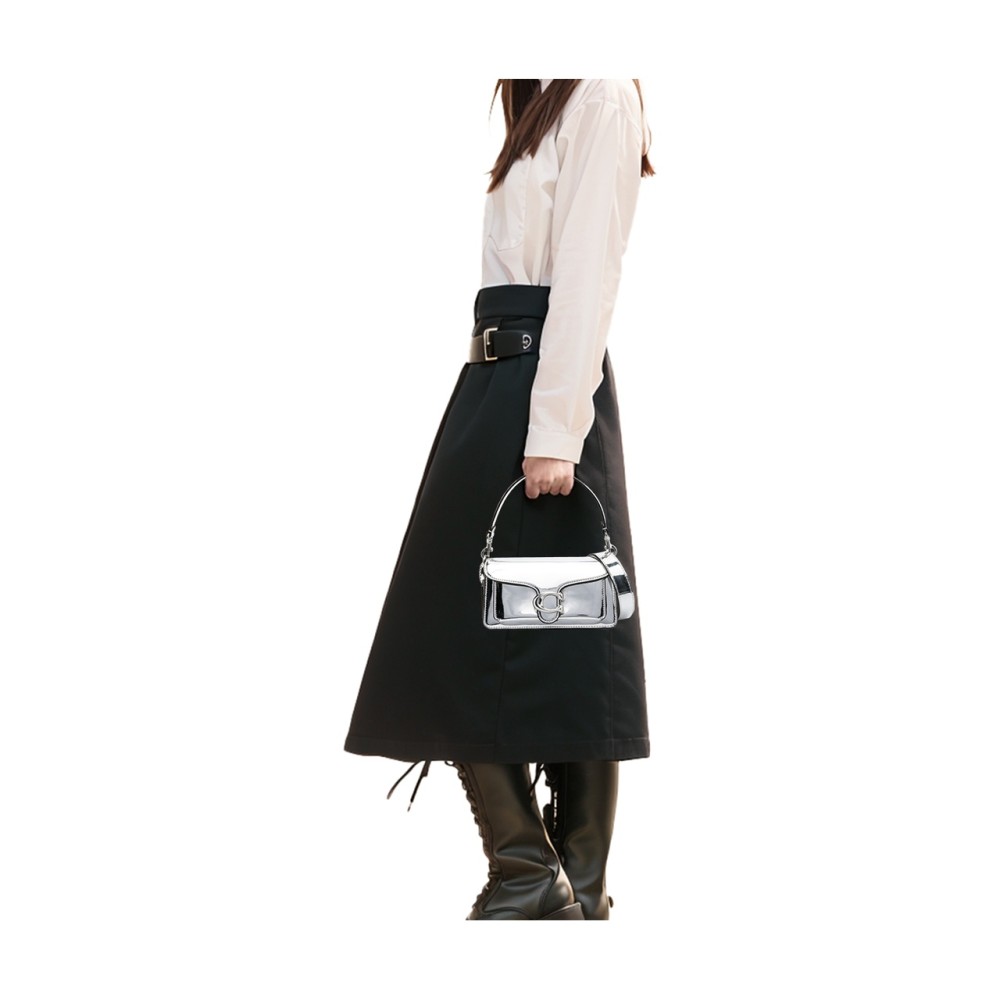 Tabby Shoulder Bag 20 In Metallic