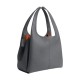 Lana Polished Pebble Leather Handbag Shoulder Bag Tubas Women S Dark Gray