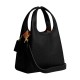 Lana Pebbled Leather One Shoulder Handbag Medium Size Women S Black