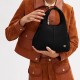 Lana Pebbled Leather One Shoulder Handbag Medium Size Women S Black