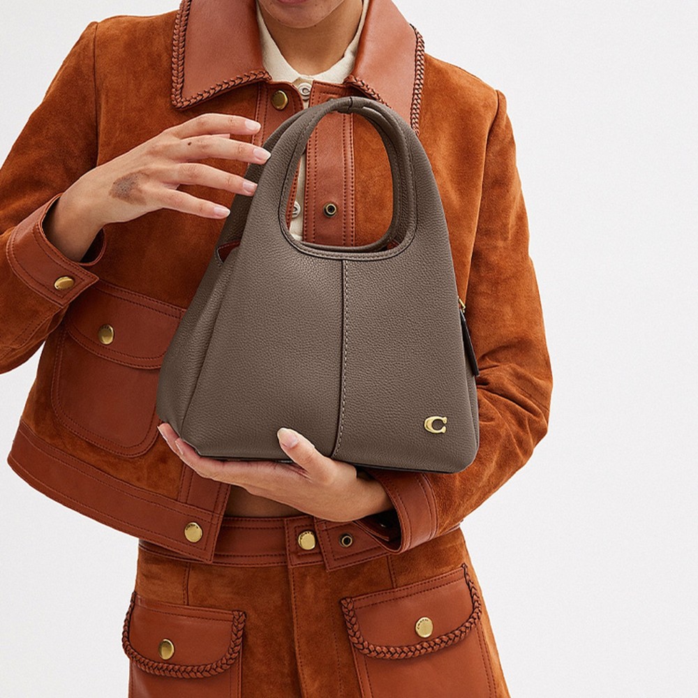 Lana Leather Handbag Shoulder Bag Women S Taupe