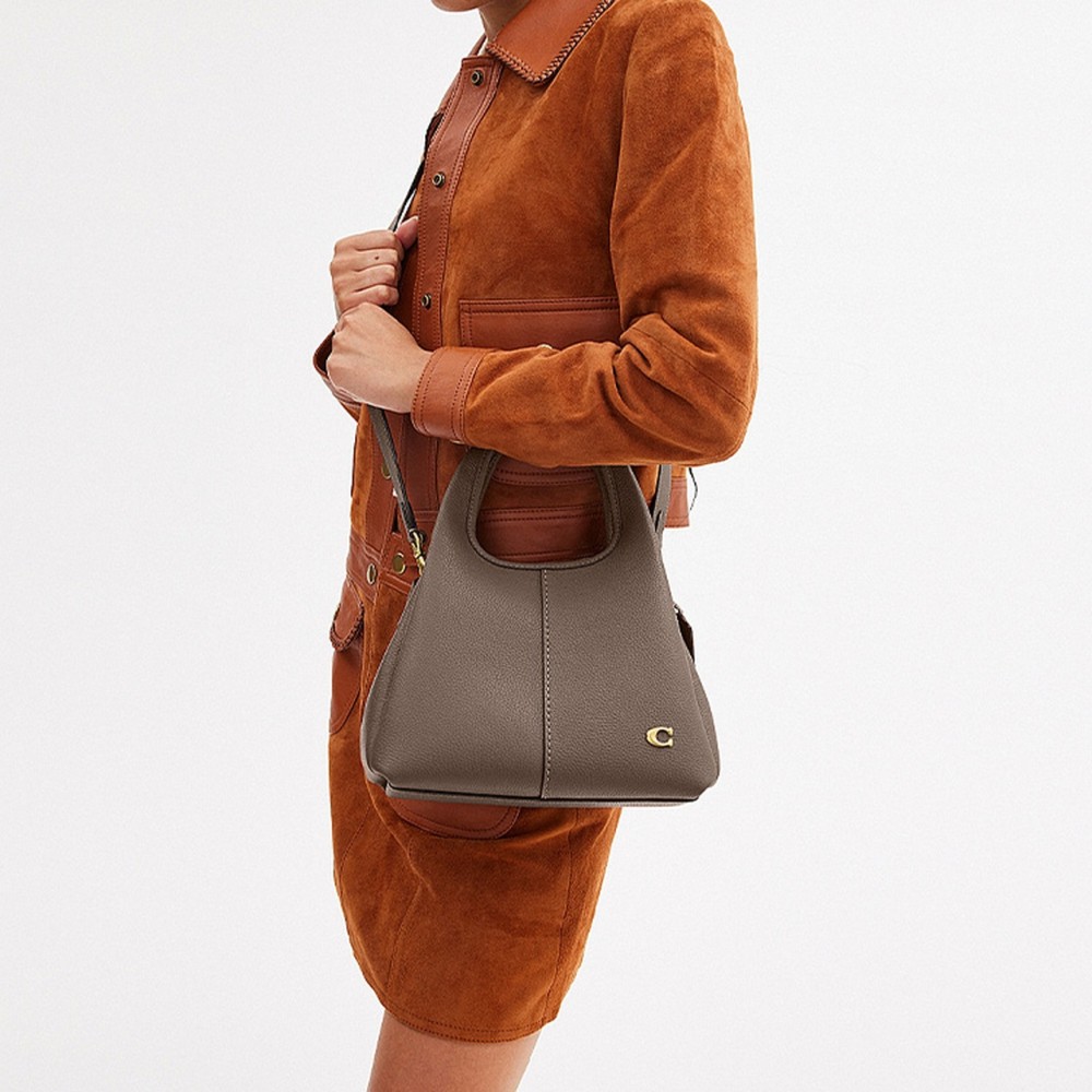 Lana Leather Handbag Shoulder Bag Women S Taupe