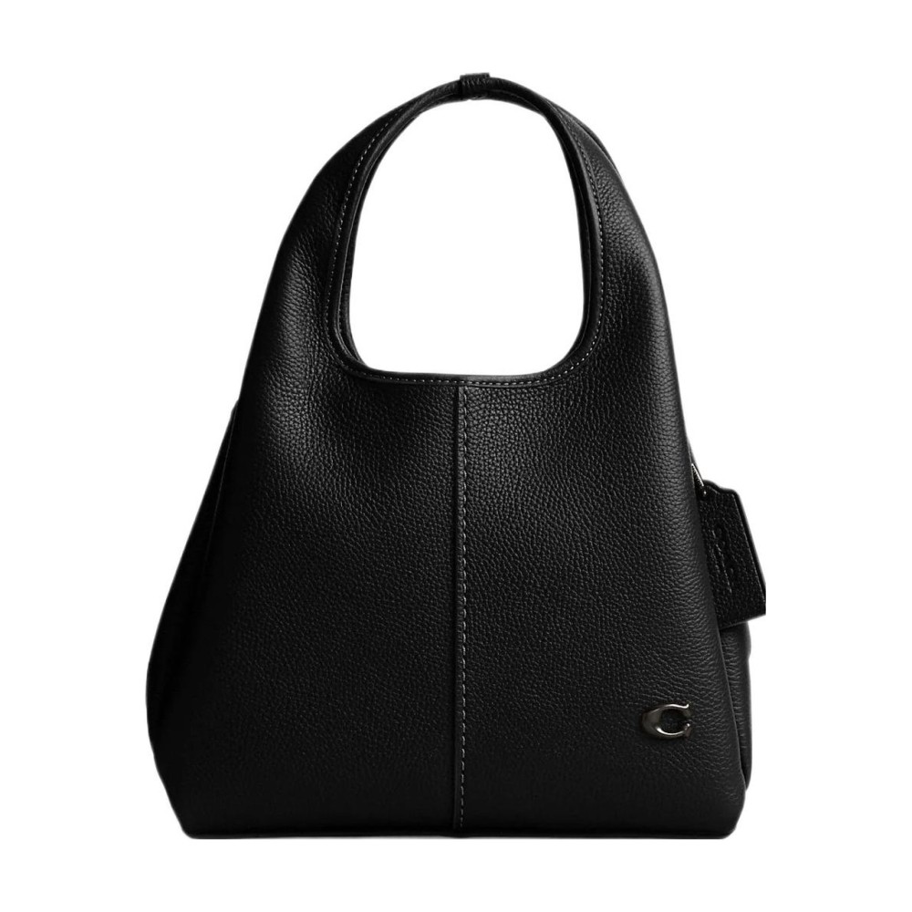 Lana Polished Pebble Leather One Shoulder Handbag Medium Women S Black