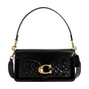 Tabby Patent Leather God Of Wine Bag Handbag Shoulder Bag Medium Size Women S Black