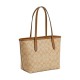 City Artificial Leather Coated Canvas Shoulder Bag Small Women S Light Khaki Light Saddle