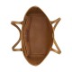 City Artificial Leather Coated Canvas Shoulder Bag Small Women S Light Khaki Light Saddle