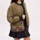 Ashton Canvas With Leather Baguette Bag Shoulder Bag Crossbody Bag Medium Women S Umber