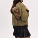 Ashton Canvas With Leather Baguette Bag Shoulder Bag Crossbody Bag Medium Women S Umber