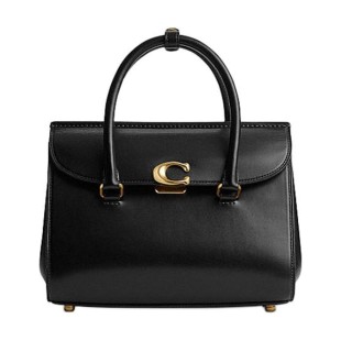 Calfskin Briefcase Handbag Medium Women S Black