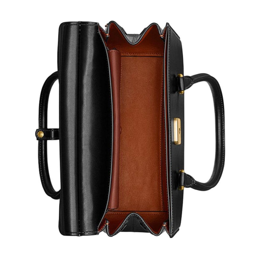 Calfskin Briefcase Handbag Medium Women S Black