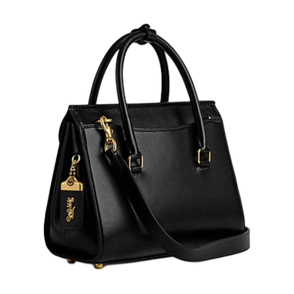 Calfskin Briefcase Handbag Medium Women S Black