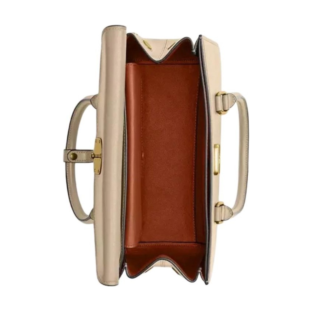 Broome Calfskin Briefcase Handbag Medium Size Women S Ivory