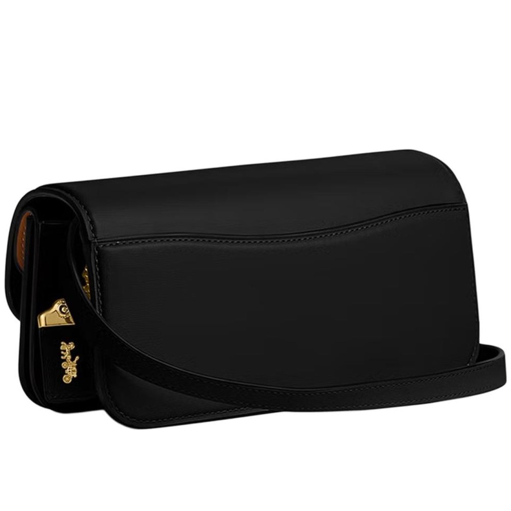 Idol Cow Leather Portable Crossbody Bag Shoulder Bag Medium Women S Black