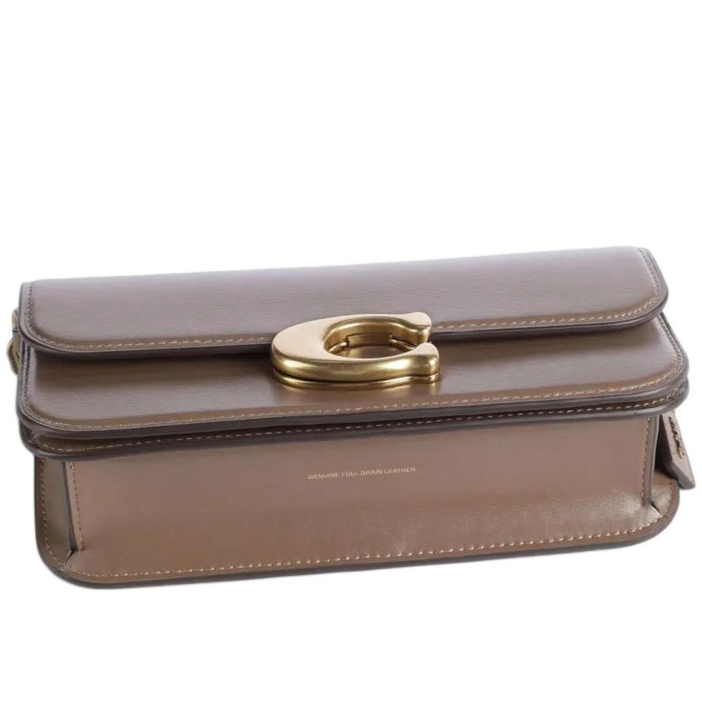 Idol Cow Leather Baguette Bag Handbags Shoulder Bags Women S Dark Lime Gray