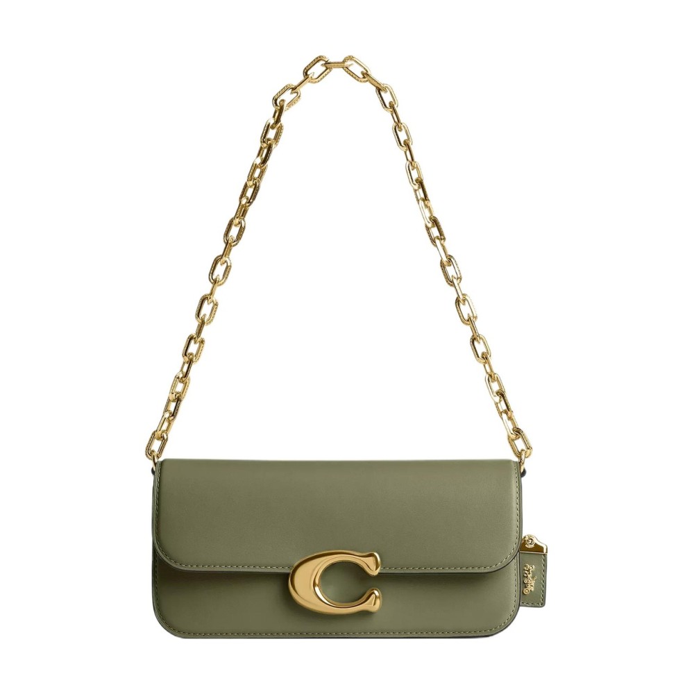 Idol Calfskin Portable Crossbody Bag Shoulder Bag Medium Size Women S Moss