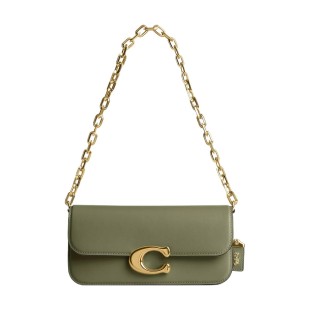 Idol Calfskin Portable Crossbody Bag Shoulder Bag Medium Size Women S Moss