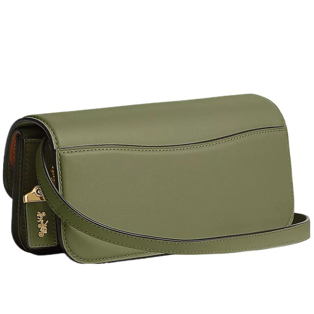 Idol Calfskin Portable Crossbody Bag Shoulder Bag Medium Size Women S Moss