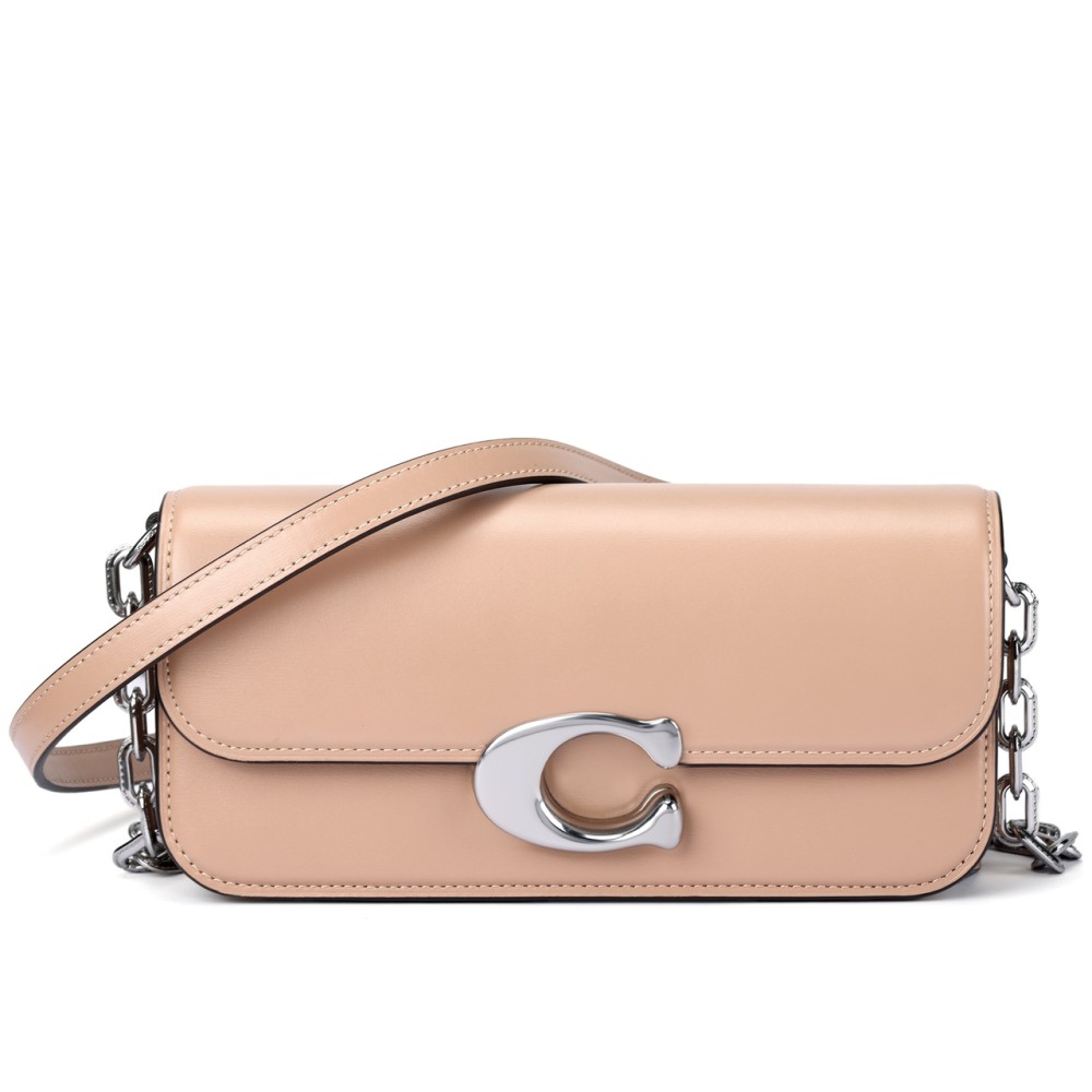 Idol Cow Leather Portable Crossbody Bag Shoulder Bag Women S Nude