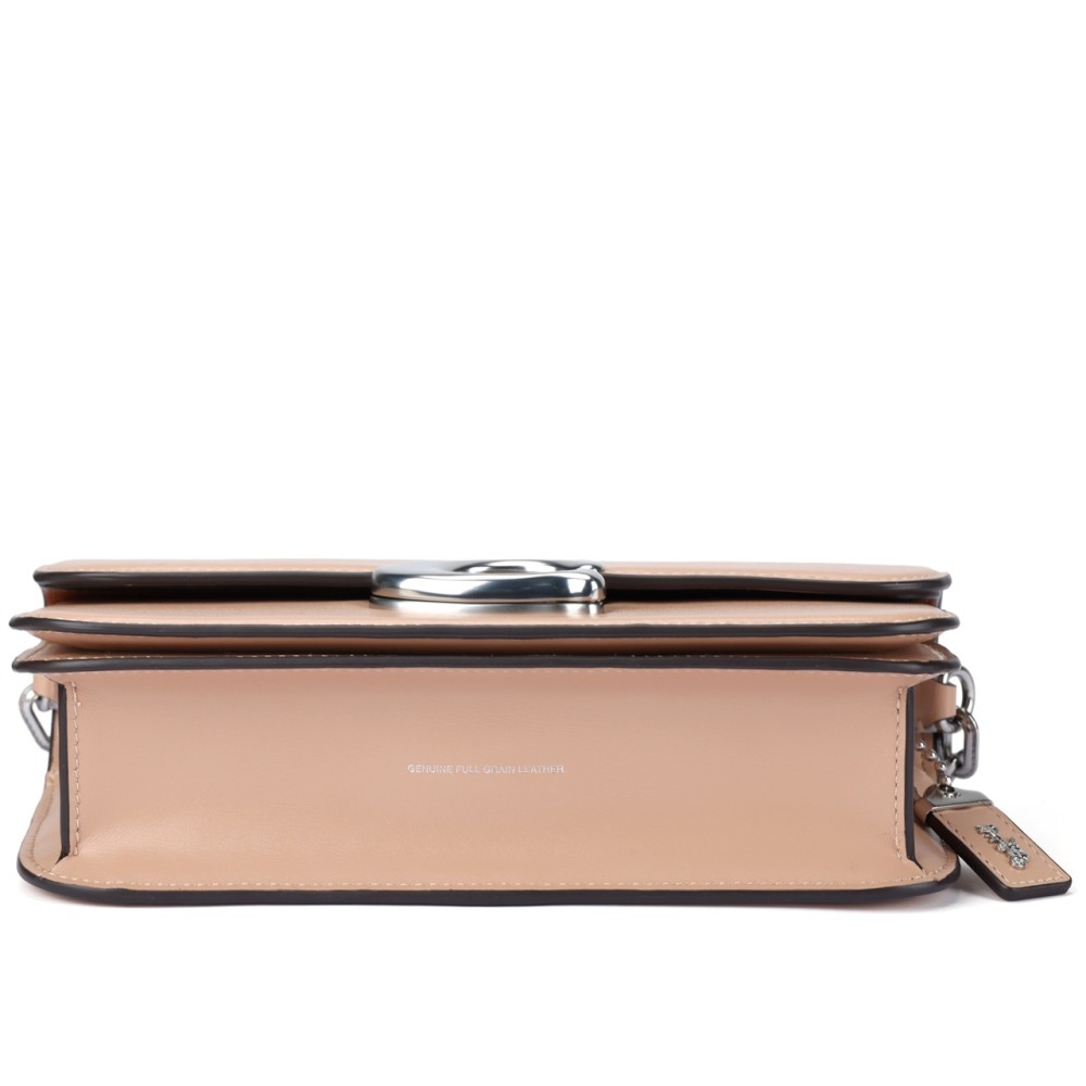 Idol Cow Leather Portable Crossbody Bag Shoulder Bag Women S Nude