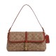 Hamptons Artificial Leather One Shoulder Handbags Medium Size Women S Brown Yellow And Rusty Red