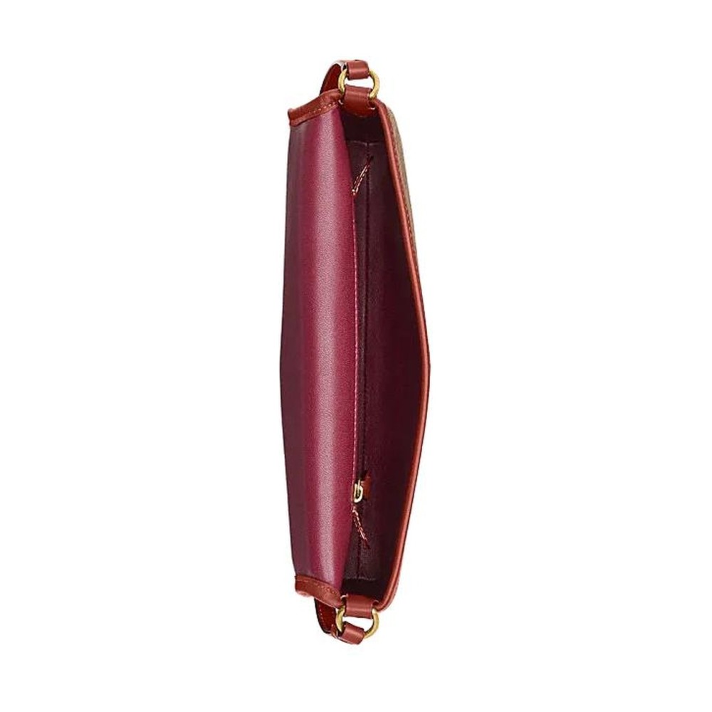 Hamptons Artificial Leather One Shoulder Handbags Medium Size Women S Brown Yellow And Rusty Red