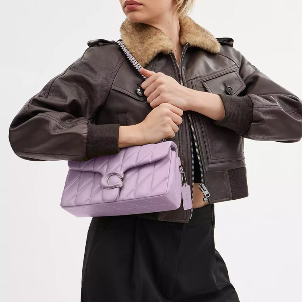 Tabby Nappa Leather Hobo Bag Crossbody Bag Shoulder Bag Medium Women S Light Purple