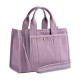 Cargo Canvas With Satin Tote Bag Shopping Bag Shoulder Bag Crossbody Bag Handbag Medium Unisex Light Purple