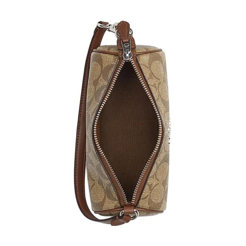 Nolita Artificial Leather Cylinder Bag Handbag Shoulder Bag Small Women S Khaki Saddle Brown