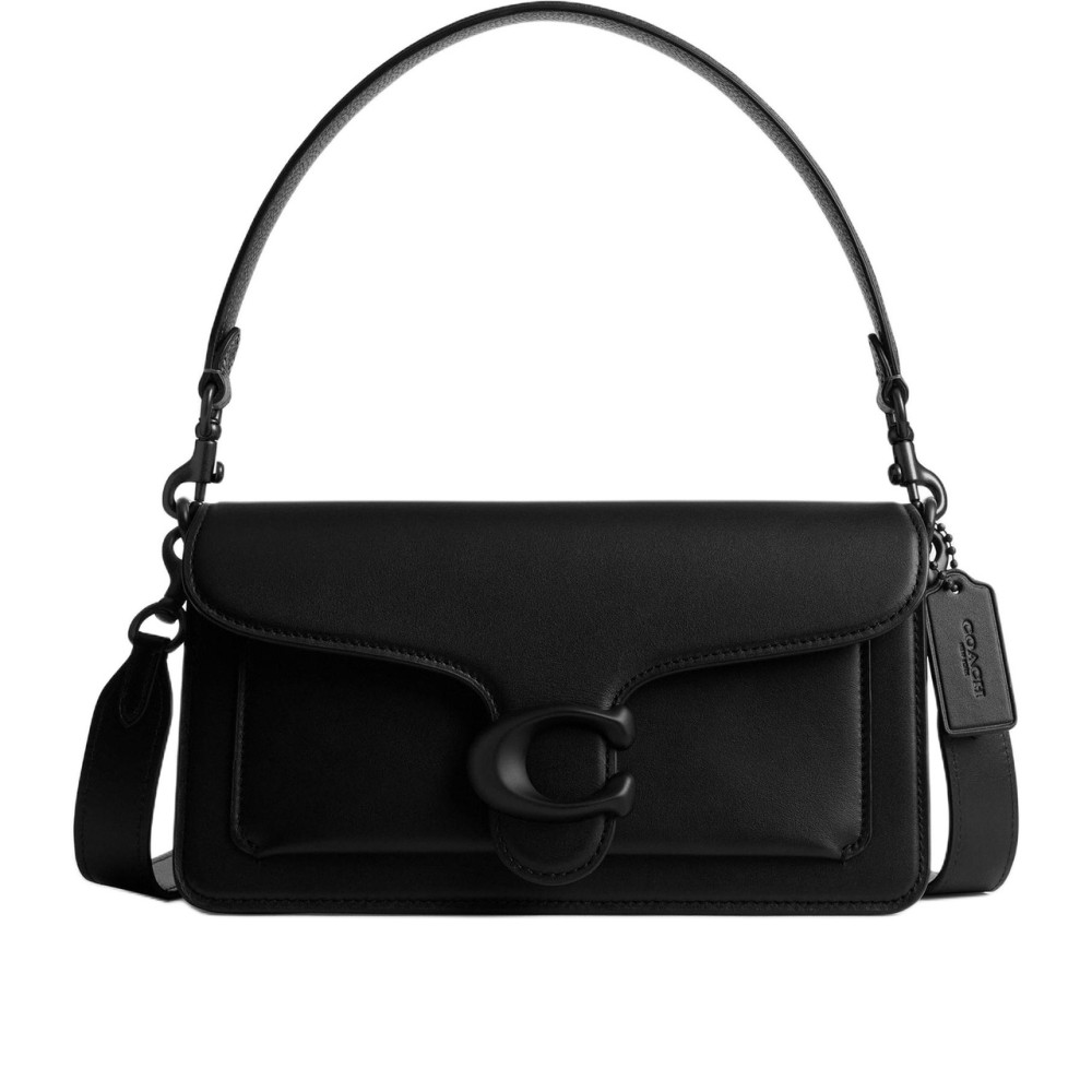 Tabby Cow Leather Shoulder Bag Women S Black