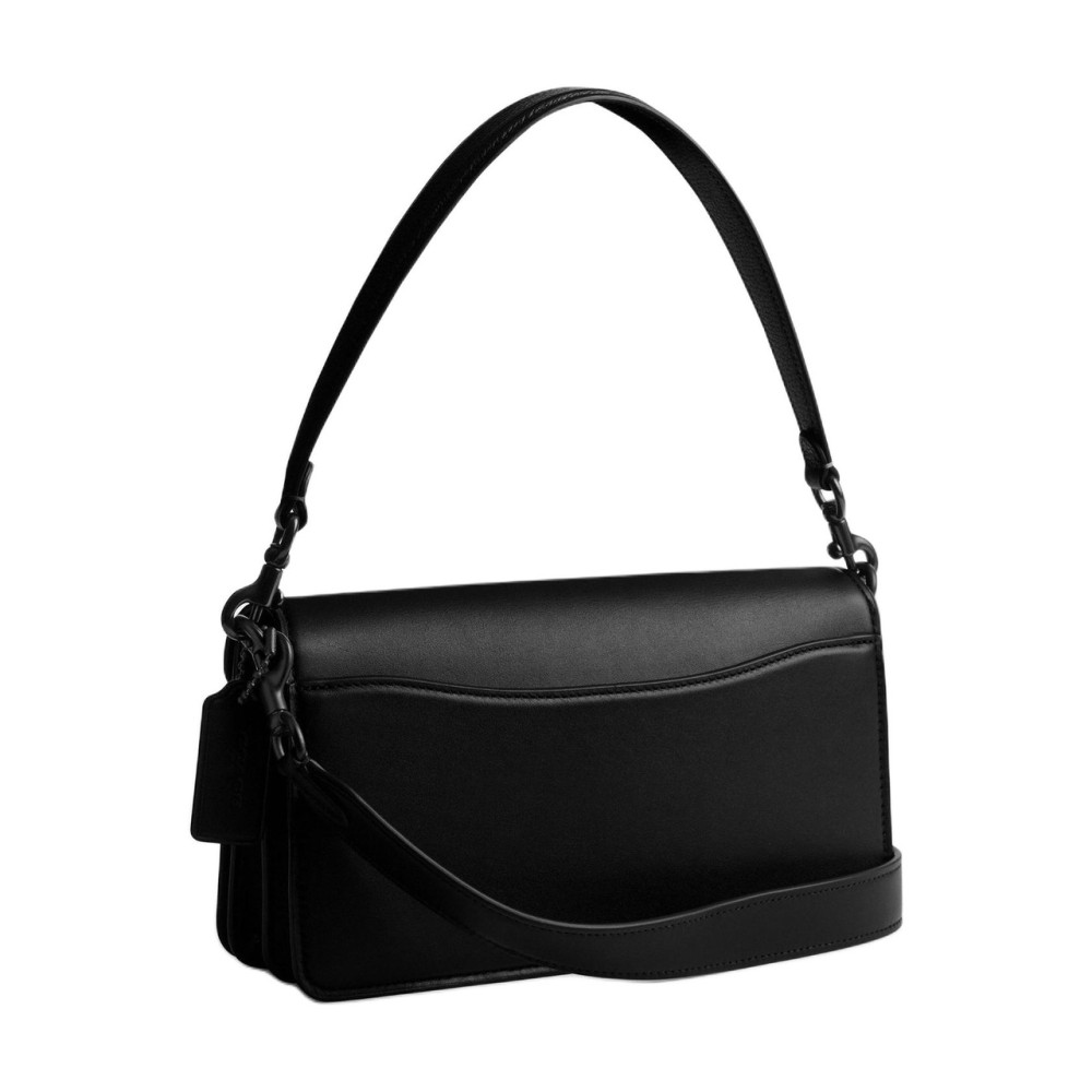 Tabby Cow Leather Shoulder Bag Women S Black