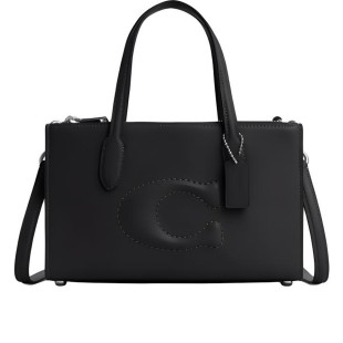 Nina Refined Calfskin Shoulder Bag Crossbody Bag Handbag Medium Women S Black