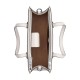 Nina Refined Calfskin Shoulder Bag Crossbody Bag Handbag Medium Women S Silver Chalk