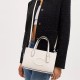 Nina Refined Calfskin Shoulder Bag Crossbody Bag Handbag Medium Women S Silver Chalk