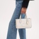 Nina Refined Calfskin Shoulder Bag Crossbody Bag Handbag Medium Women S Silver Chalk