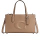 Nina Refined Calfskin Shoulder Bag Crossbody Bag Handbag Medium Women S Silver Taupe
