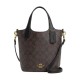 Hanna Iconic Coated Canvas With Smooth Leather Crossbody One Shoulder Handbag Small Women S Gold Brown Black