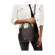 Hanna Iconic Coated Canvas With Smooth Leather Crossbody One Shoulder Handbag Small Women S Gold Brown Black